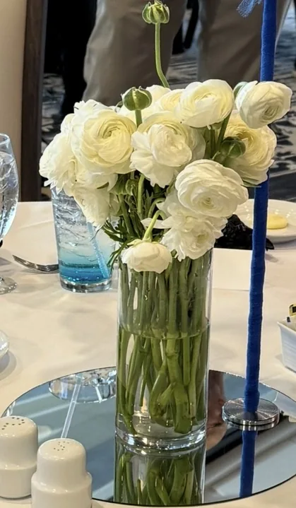 Corporate Event: Ranunculus arrangement